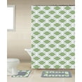 thumbnail image 1 of Thea Sage Green & Gray Chain 15-Piece Bathroom Accessory Set: 2 Bath Mats, Shower Curtain & 12 Fabric Covered Rings, 1 of 1