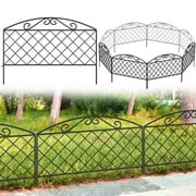 Thealyn Decorative Garden Fence 17 in (H) x 10 ft (L) Animal Barrier Fence Landscape Fencing Outdoor Rustproof Metal No Dig Fencing Border for Yard Patio Flower Bed