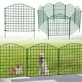 thumbnail image 1 of Thealyn Garden Fence 5 Panels 12.1ft (L) x 28in (H) Outdoor Rustproof Metal Dog Pet Fence Animal Barrier, Garden Fencing Panel Border for Yard Patio Flower Bed, Green, 1 of 6