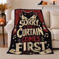thumbnail image 1 of Theater Lover'S Sorry Draped Artwork Comes First Vintage, Festive Holiday Scene, Warm Flannel Blanket for Living Room and Reading Nook, Art Lovers Christmas Gift, Festive Home Decor, 1 of 9