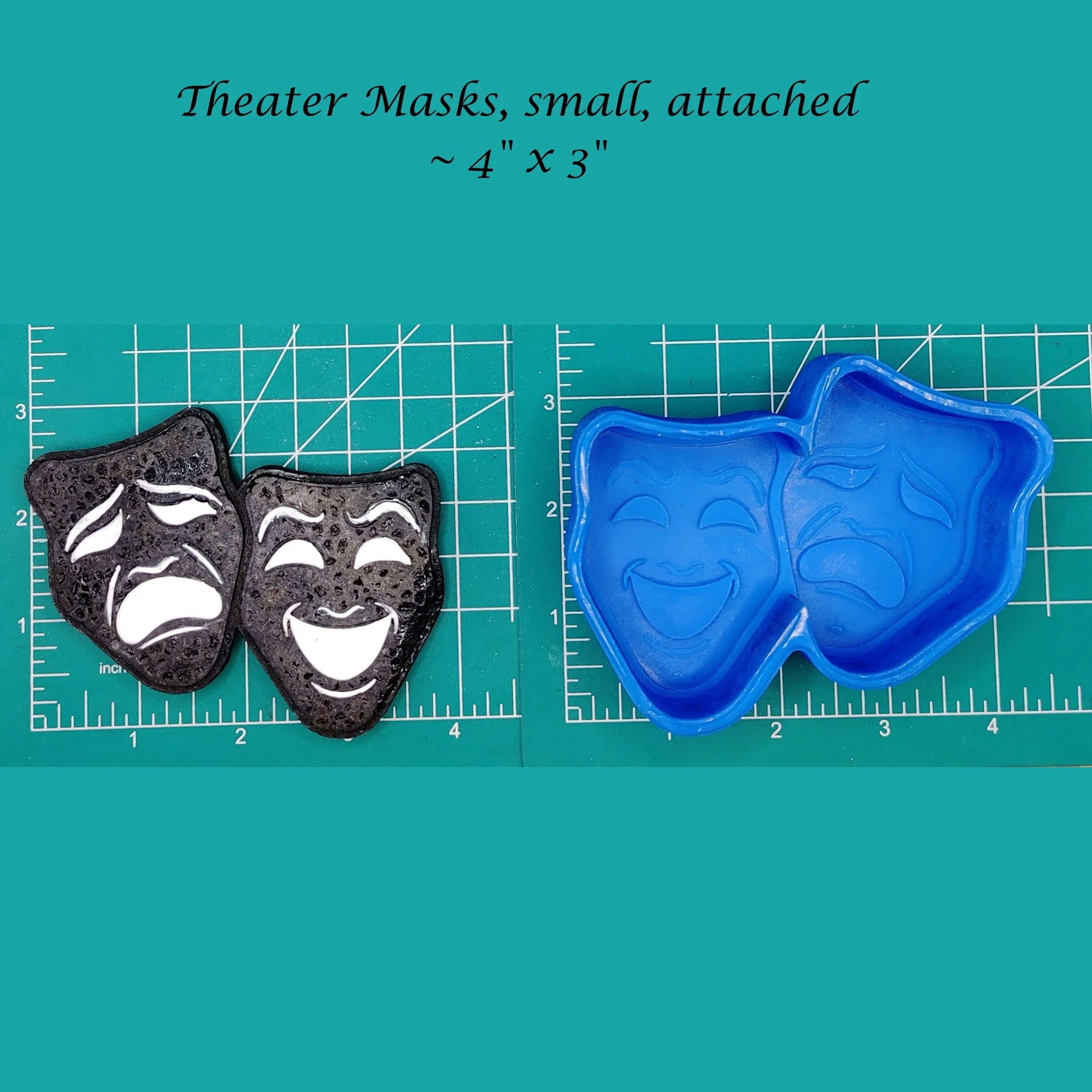 Theater Masks Silicone Freshie Mold