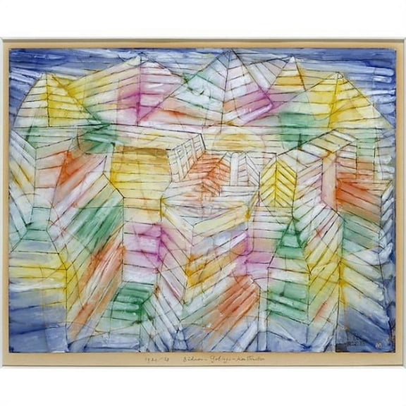 Theater-Mountain-Construction Poster Print by Paul Klee