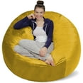 thumbnail image 1 of Theater Sacks 5-foot Bean Bag Chair Large Memory Foam Bean Bag Lemon Modern & Contemporary, Casual, 1 of 5