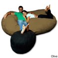 thumbnail image 1 of Theater Sacks LLC 7.5-foot Soft Memory Foam Micro Suede Beanbag Chair Lounger Olive Micro Suede, 1 of 5
