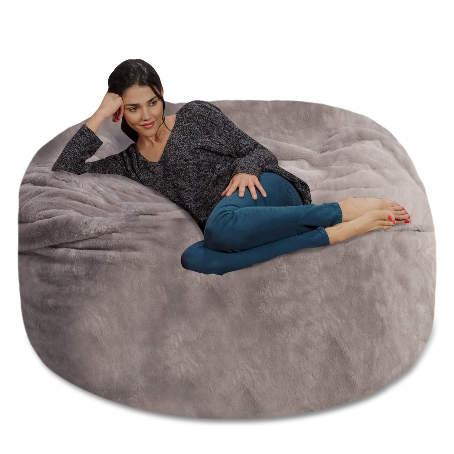 Theater Sacks LLC Bean Bag Chair 5-foot Memory Foam Removable Cover ...