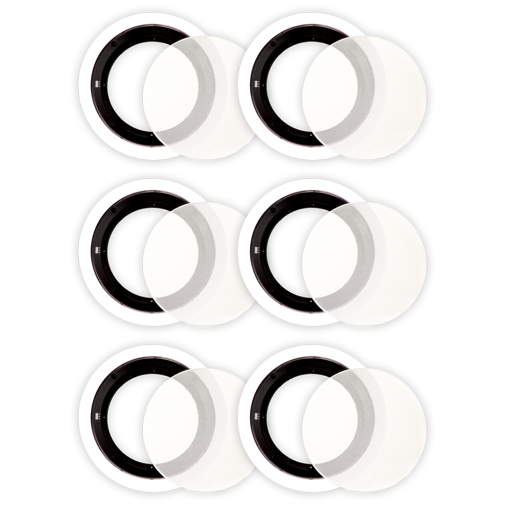 Theater Solutions 65CFG Frames and Grills for 6.5 Inch In Ceiling Speakers 3 Pair Pack - image 1 of 4