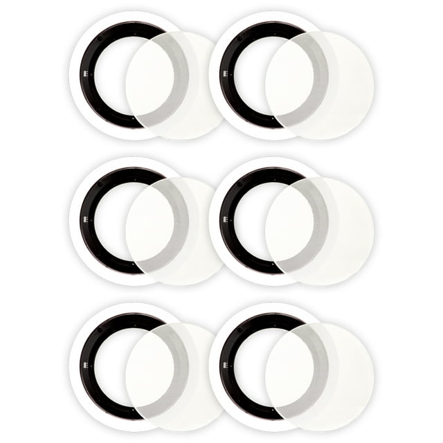 Theater Solutions 65CFG Frames and Grills for 6.5 Inch In Ceiling Speakers 3 Pair Pack