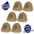 thumbnail image 1 of Theater Solutions 6R8S Outdoor Sandstone 8" Rock 6 Speaker Set for Deck Pool Spa Yard Garden, 1 of 6