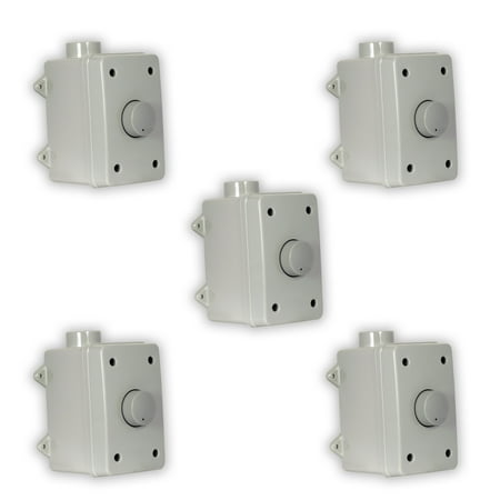 Theater Solutions OVCDG Outdoor Volume Controls Gray Weatherproof 5 Piece Set