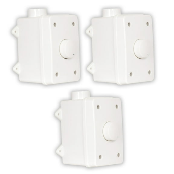 Theater Solutions OVCDW Outdoor Volume Controls White Weatherproof 3 Piece Set