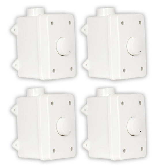 Theater Solutions OVCDW Outdoor Volume Controls White Weatherproof 4 Piece Set
