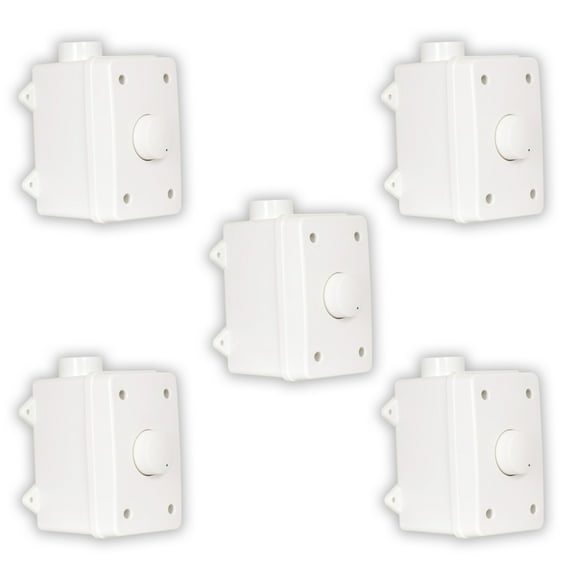 Theater Solutions OVCDW Outdoor Volume Controls White Weatherproof 5 Piece Set