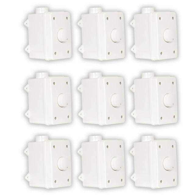 Theater Solutions OVCDW Outdoor Volume Controls White Weatherproof 9 Piece Set