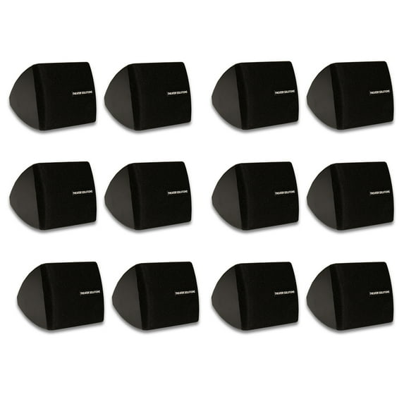 Theater Solutions TS30B Mountable Indoor Speakers Black Bookshelf 6 Pair Pack