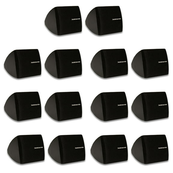Theater Solutions TS30B Mountable Indoor Speakers Black Bookshelf 7 Pair Pack