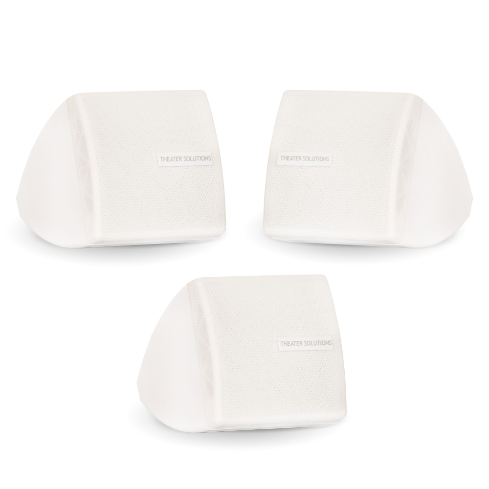Theater Solutions TS30W Mountable Indoor Speakers White Bookshelf 3 Piece Pack - image 1 of 5