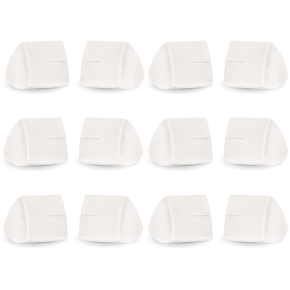 Theater Solutions TS30W Mountable Indoor Speakers White Bookshelf 6 Pair Pack