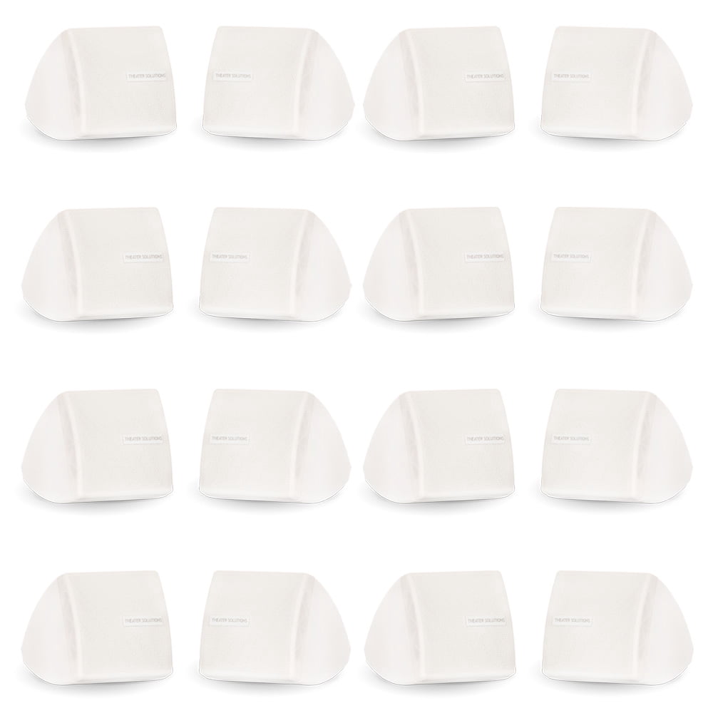 Theater Solutions TS30W Mountable Indoor Speakers White Bookshelf 8 Pair Pack