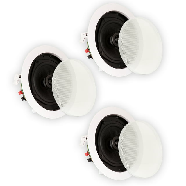 Theater Solutions TS50C In Ceiling Speakers Surround Sound Home Theater 3 Speaker Set