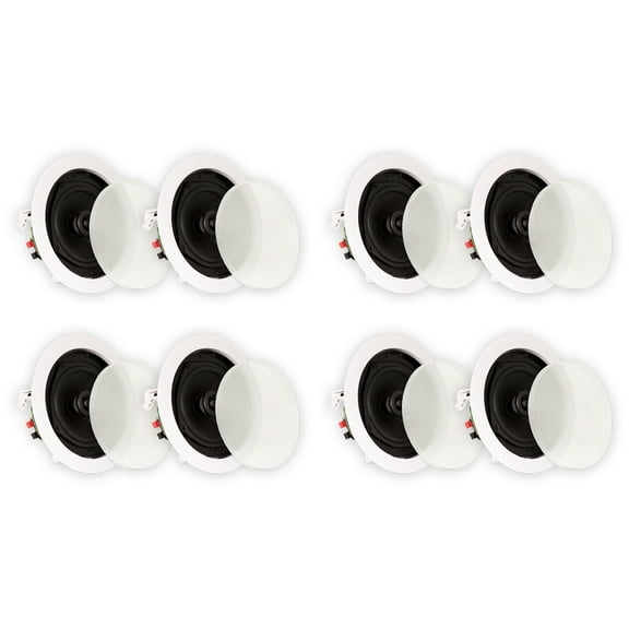 Theater Solutions TS50C In Ceiling Speakers Surround Sound Home Theater 4 Pair Pack