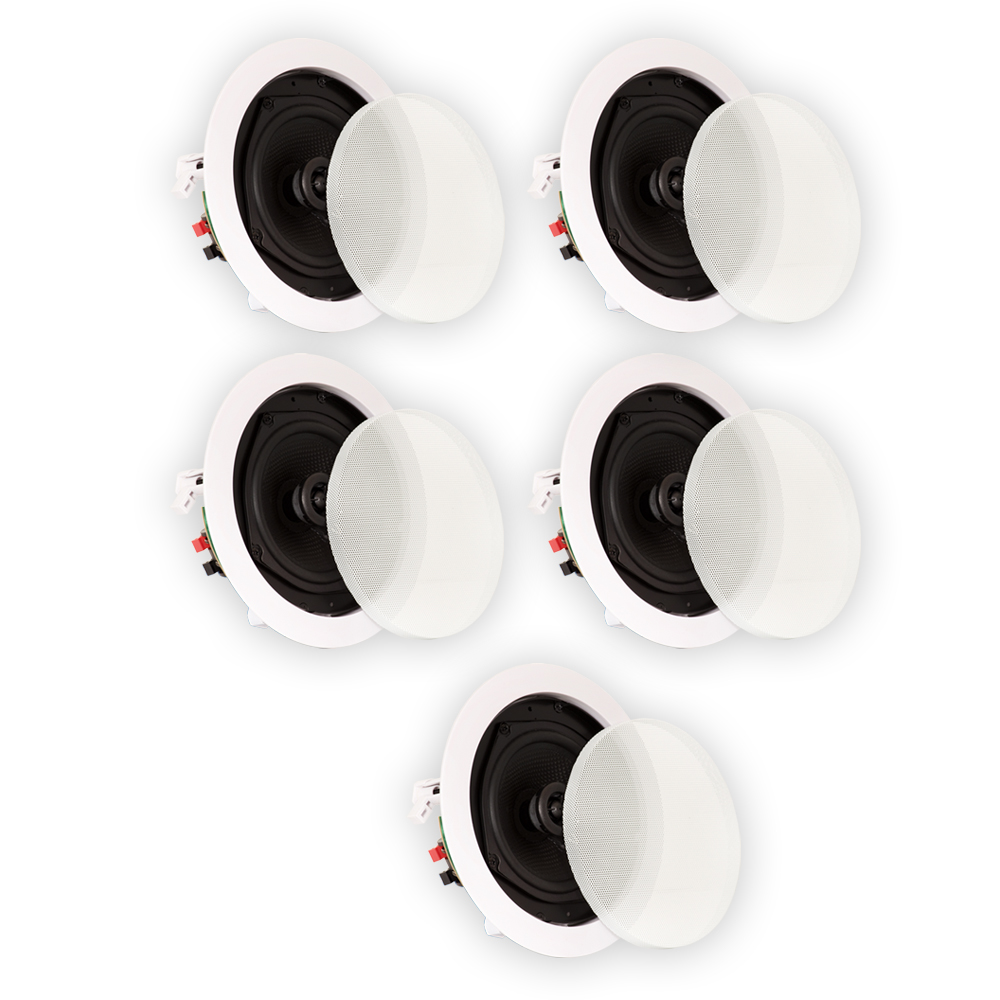 Theater Solutions TS50C In Ceiling Speakers Surround Sound Home Theater 5 Speaker Set - image 1 of 5