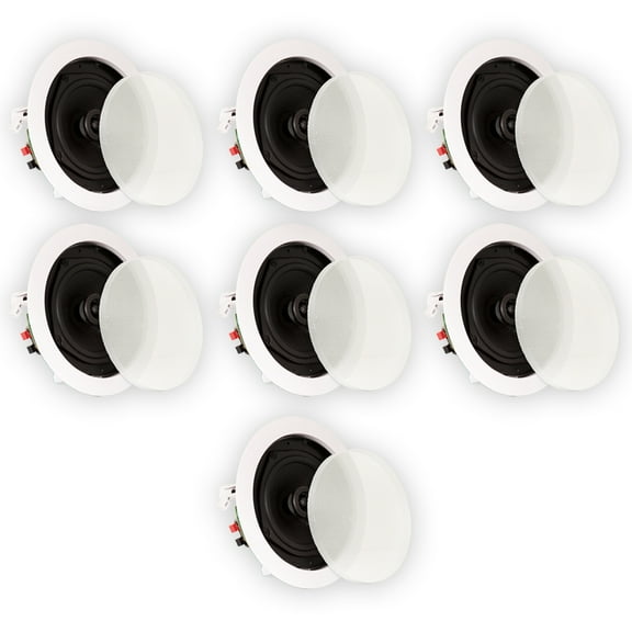 Theater Solutions TS50C In Ceiling Speakers Surround Sound Home Theater 7 Speaker Set
