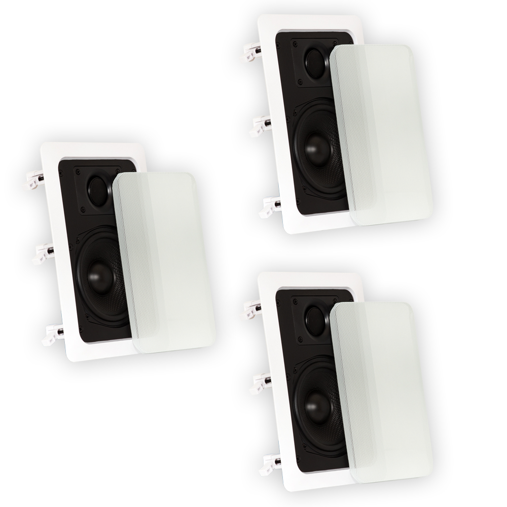 Theater Solutions TS50W In Wall Speakers Surround Sound Home Theater 3 Speaker Set - image 1 of 5