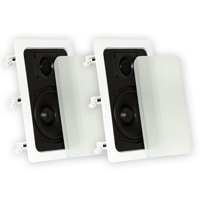 Theater Solutions TS50W In Wall Speakers Surround Sound Home Theater Pair