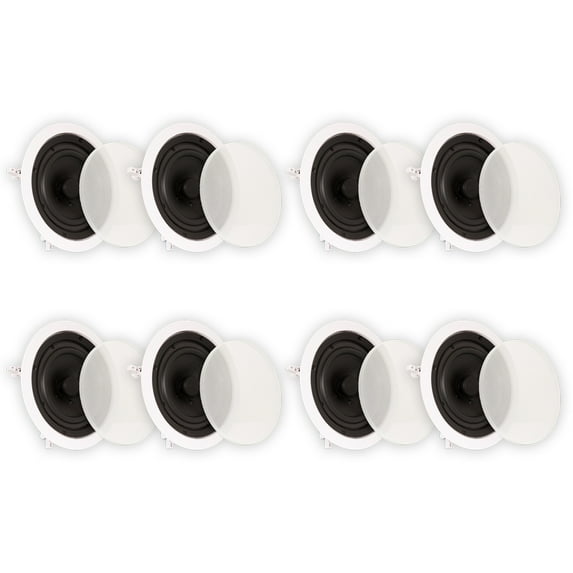 Theater Solutions TS65C In Ceiling 6.5" Speakers Surround Sound Home Theater 4 Pair Pack