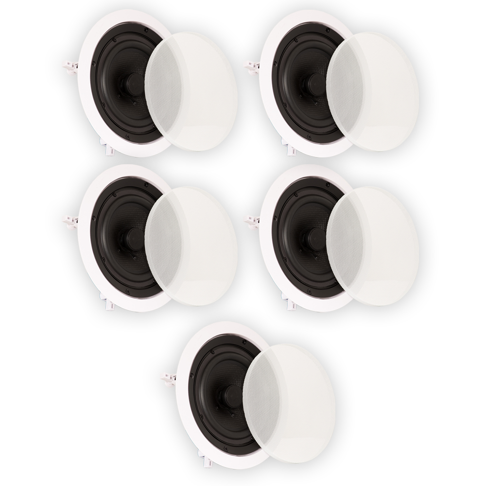 Theater Solutions TS65C In Ceiling 6.5" Speakers Surround Sound Home Theater 5 Speaker Set - image 1 of 5