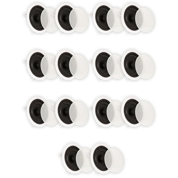 Theater Solutions TS65C In Ceiling 6.5" Speakers Surround Sound Home Theater 7 Pair Pack