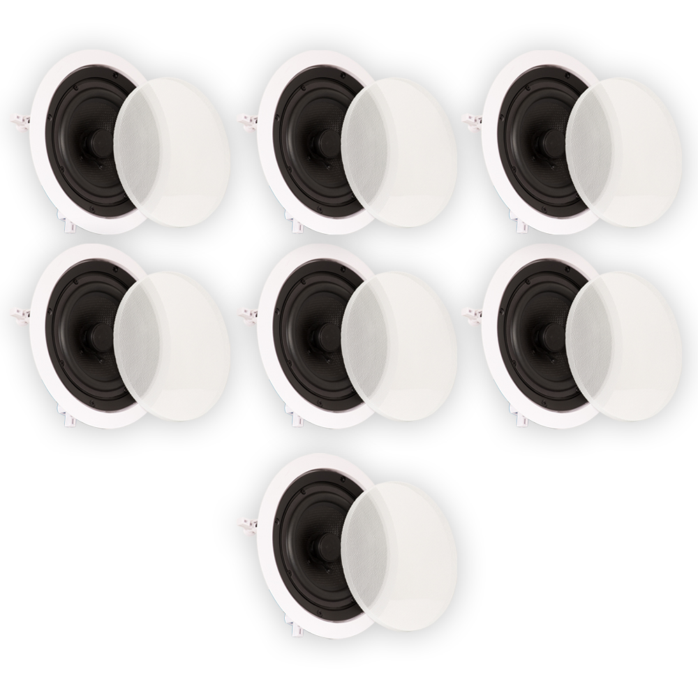 Theater Solutions TS65C In Ceiling 6.5" Speakers Surround Sound Home Theater 7 Speaker Set - image 1 of 5