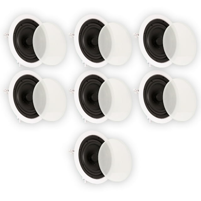 Theater Solutions TS65C In Ceiling 6.5" Speakers Surround Sound Home Theater 7 Speaker Set