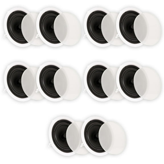 Theater Solutions TS80C In Ceiling 8" Speakers Surround Sound Home Theater 5 Pair Pack
