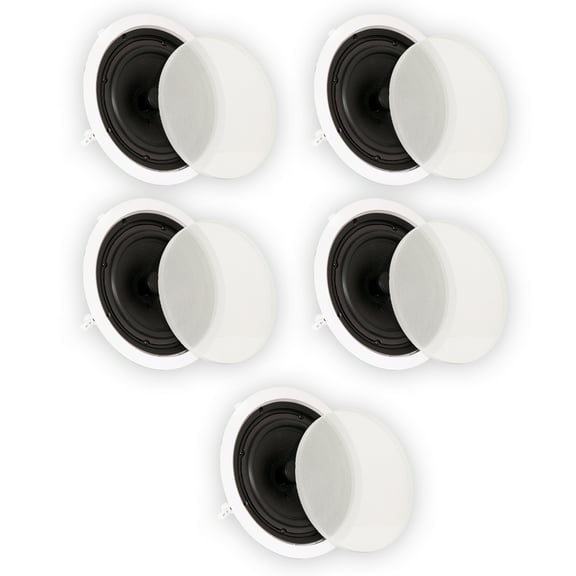 Theater Solutions TS80C In Ceiling 8" Speakers Surround Sound Home Theater 5 Speaker Set