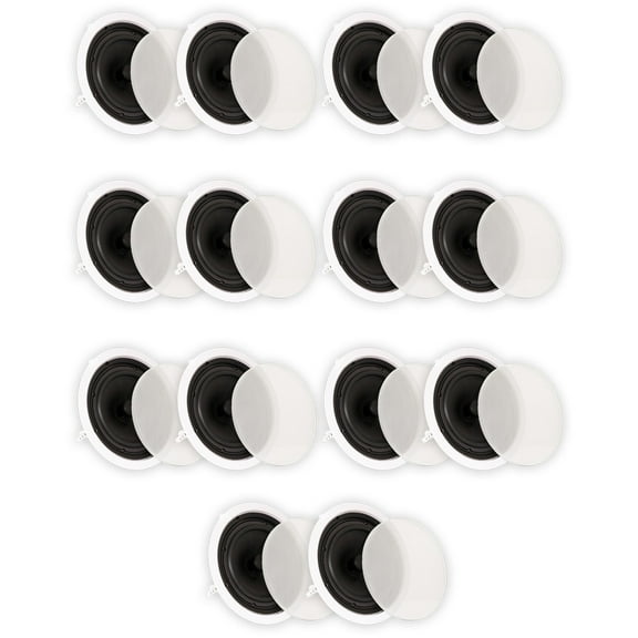 Theater Solutions TS80C In Ceiling 8" Speakers Surround Sound Home Theater 7 Pair Pack