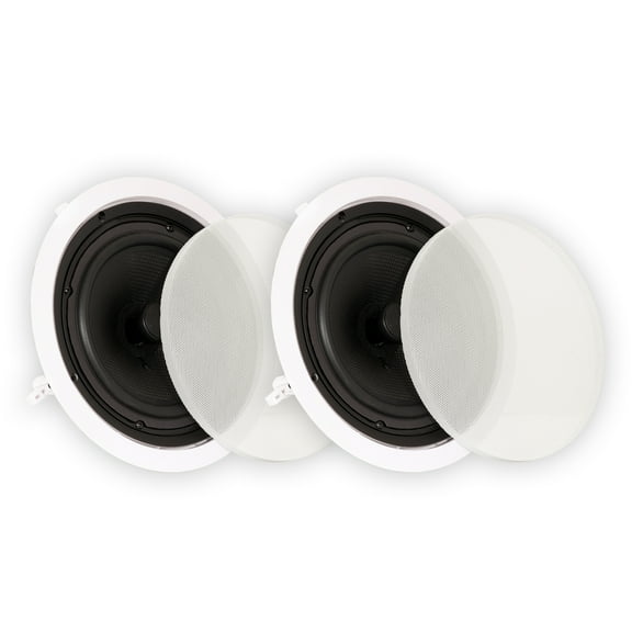 Theater Solutions TS80C In Ceiling 8" Speakers Surround Sound Home Theater Pair