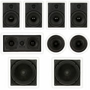 Theater Solutions TST87 Flush Mount 7.2 Speaker Set 8 In Wall and Ceiling