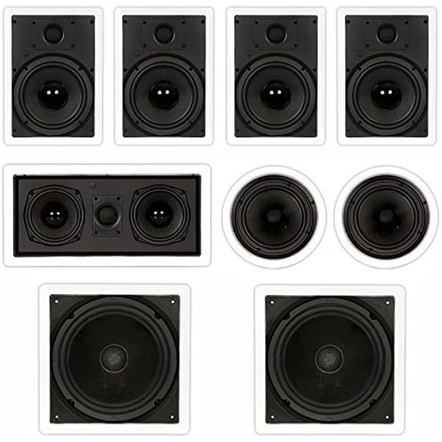 Theater solutions tst87 in wall and in ceiling 8 speakers 2000w home
