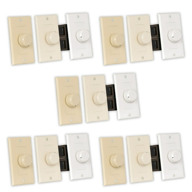 Theater Solutions TSVCD Speaker Volume Control 3 Color White Ivory Almond 5 Pack