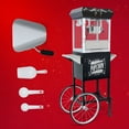 thumbnail image 1 of Theater Style Popper with 2-Switch Control, 8 Oz Kettle, Commercial Popcorn Machine, 650 W Popcorn Maker on 16'' Wheels for 32 Cups per Batch, Steel Frame, Tempered Glass Doors, Cart, Spoon, 1 of 9