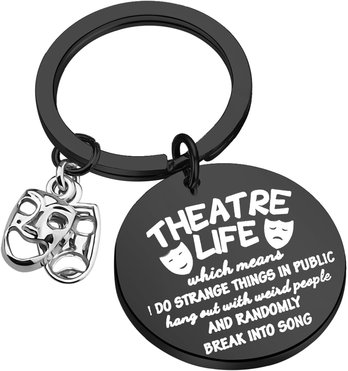 FEELMEM Theatre Drama Keychain - "Behind You" Inspirational Gift For Drama Students, Actors, Graduation