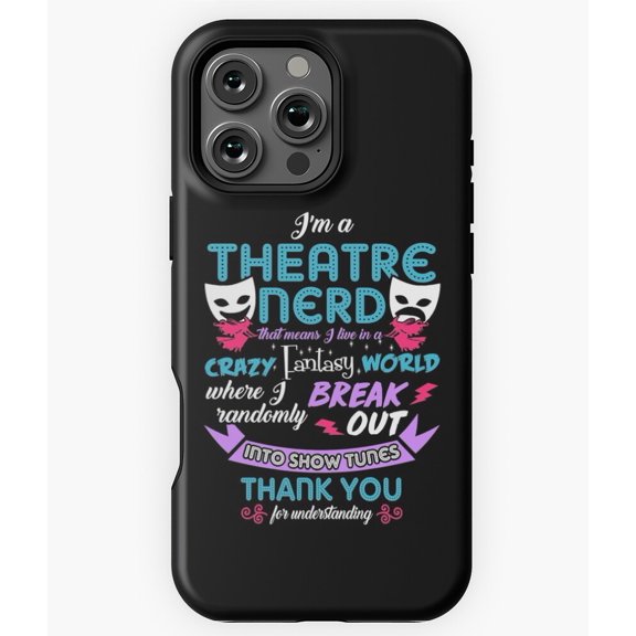 Theatre Nerd Funny Definition Gift Phone Case for iPhone 16 15 14 13 12 11 Pro Max