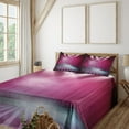 thumbnail image 1 of Ambesonne Theatre Fitted & Top Sheet Set with Shams, Stage Drapes Curtains Image, Fuchsia Pink, 1 of 7