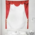thumbnail image 1 of Theatre Tapestry, Show Stage Curtains Opening Classic Antique Look on Plain Background Graphic, Fabric Wall Hanging Decor for Bedroom Living Room Dorm, 5 Sizes, Red and White, by Ambesonne, 1 of 1