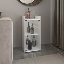 Theba Minibar Cabinet Two Doors, Open Shelf And Compact Design, Modern Bar Storage