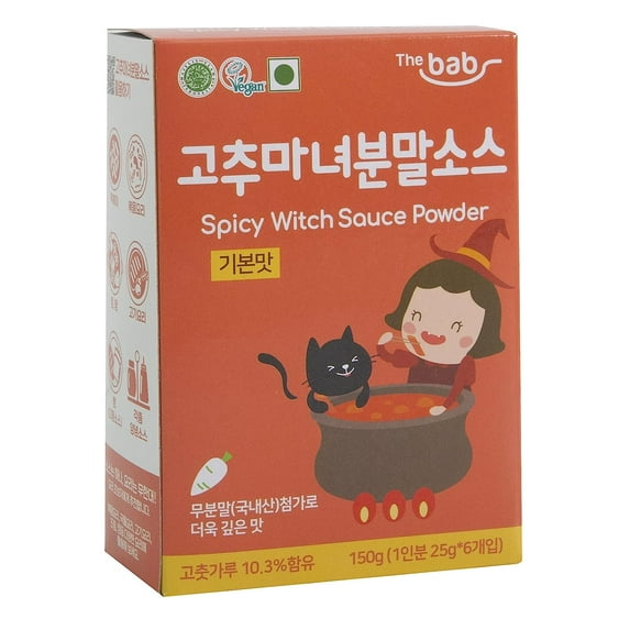 Thebab, Korean Topokki Tteokbokki Mixed Sauce Powder Seasoning 3 Flavors (Original Spicy Taste 25g X 6 pouches) I Vegan Halal 기본맛 분말소스