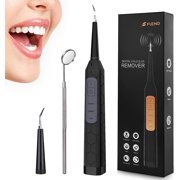 Thehomeuse Electric Dental Plaque Remover Tool for Cleaning Teeth, Calculus Remover Teeth Cleaning Kit with 2 Replaceable Heads, Oral Mirror, Dental Prob
