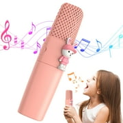 Thehomeuse Karaoke Microphone for Kids, Toys for 3-12 Year Old Girls, Kids Microphone Girls Toys Bluetooth Microphone Birthday Gifts for 3 4 5 6 7 8 Years Old Girls Boys