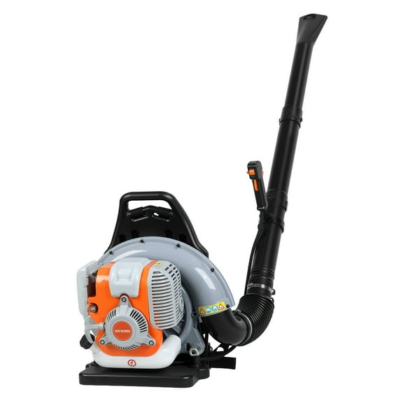 Thehsnt 76.5cc 4-Stroke Backpack Gas Leaf Blower, Low Noise Quick Start Gas Powered Snow Leaf Blower, 76.5cc 4-Stroke High-Velocity Leaf Blower for Yard Garden